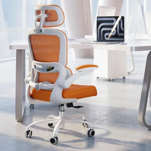Miniatura 9 de TRALT Silla de oficina ergonómica, silla de escritorio de malla para el hogar de 330 libras, sillas de escritorio de oficina con ruedas, cómodas