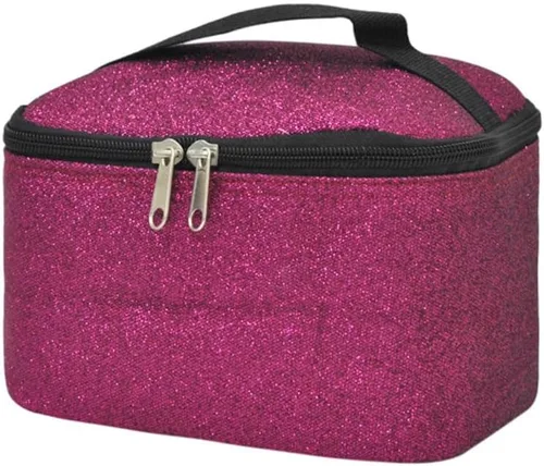 Miniatura 48 de NGIL Bolsa de cosméticos de viaje, bolsa organizadora de maquillaje para mujeres y niñas, Azul Rey Diamantina, Casual