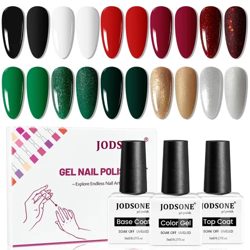 Miniatura 15 de JODSONE - Juego de 100 esmaltes de uñas de gel (5 ml cada uno) con capa base que no se limpia, capa de base que se borra y capa superior mate