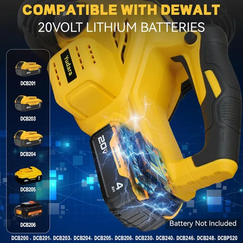 Miniatura 2 de Motosierra inalámbrica sin escobillas de 12 pulgadas para batería Dewalt de 20 V MAX, motosierra eléctrica sin escobillas de 12 pulgadas con bloqueo