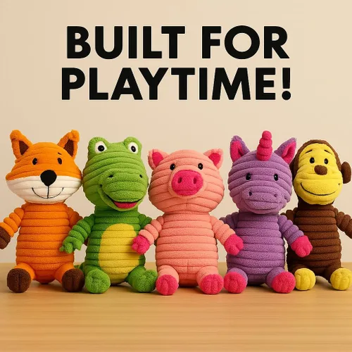 Miniatura 7 de Jalousie Paquete surtido de juguetes de peluche para cachorros y mascotas, juguete chirriante para perros medianos y grandes