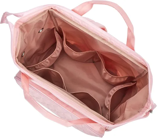 Miniatura 3 de HOMEST Mochila de Bolso para Tejer, Organizador de Almacenamiento para Crochet, Porta Hilos Grande con Bolsillo Frontal Personalizado para Rosa