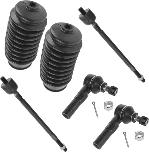 Miniatura 22 de TRQ Kit de dirección interior y exterior para lado del conductor y del pasajero delantero, con cremallera de dirección y fuelle de piñón compatible