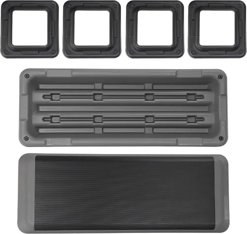 Miniatura 6 de ZenStyle Banco aeróbico ajustable de 43 pulgadas con elevadores de 4/6/8 pulgadas, superficie antideslizante para cardio, entrenamiento de fuerza