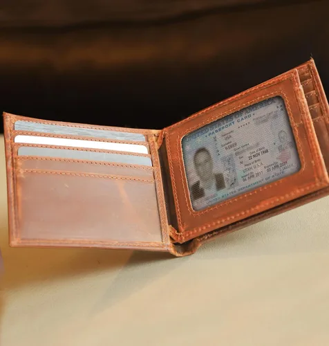 Miniatura 6 de Billeteras de cuero personalizadas para él, novio, marido, hombre, hijo, billetera plegable grabada para hombres, billeteras, regalo de hombre
