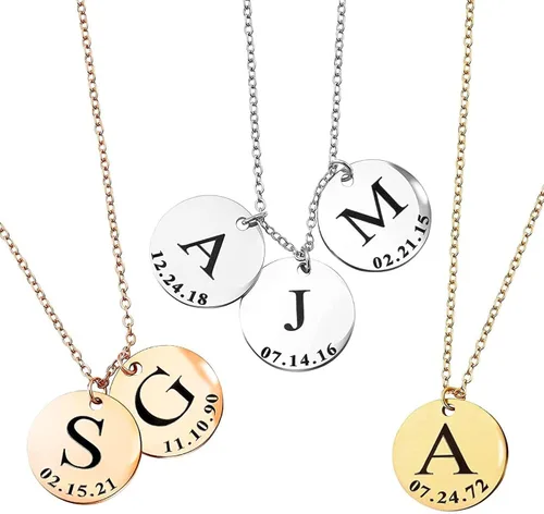 Miniatura 4 de MignonandMignon Personalized Initial Necklace for Women, Gift for Mom, Custom Kids Name Jewelry, Unique Gifts for Teen Girls, Birthdays, and