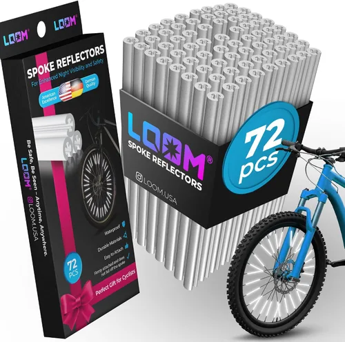 Miniatura 9 de LOOM® Juego de reflectores de radios para bicicleta, 36 piezas, clips reflectantes de alta calidad de 3.1 in para bicicletas, fundas de radios