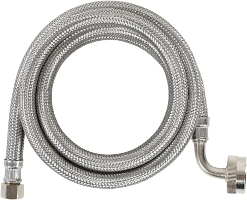 Certified Appliance Accessories Manguera para lavavajillas con codo FGH de 90 grados, línea de suministro de agua, 6 pies, acero inoxidable trenzado