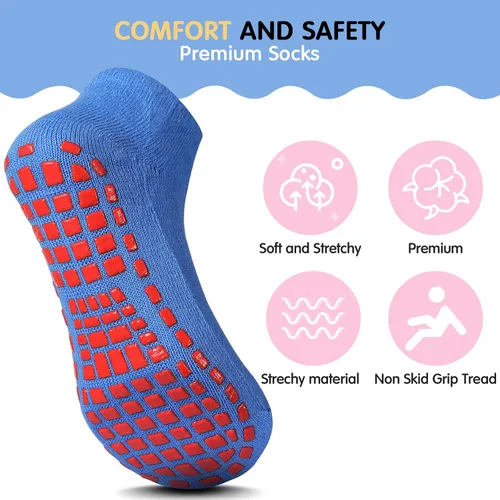 Miniatura 2 de 12 pares de calcetines antideslizantes para niños y niñas como se muestra en las fotos