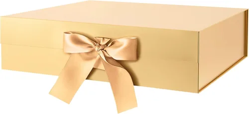 Miniatura 15 de GREEN BEAN Caja de regalo grande con tapa para regalo de 13 x 9.7 x 3.4 pulgadas, caja magnética azul bebé con cinta, propuesta de dama de honor