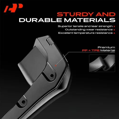 Miniatura 5 de A-Premium Juego de 4 unidades de guardabarros con accesorios de hardware compatibles con Honda Civic 2016-2021, solo sedán, negro, delantero