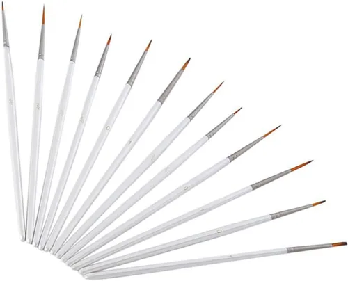 Miniatura 5 de TEHAUX Pinceles de acuarela para acuarela, pinceles de pintura de color de agua, pinceles de arte en miniatura, kit de pinceles de detalles finos