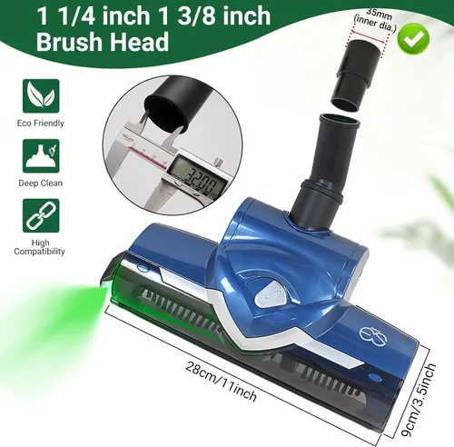Miniatura 8 de EZ SPARES Cabezal de cepillo turbo de repuesto con pantalla LED de polvo, cepillo universal para aspiradora compatible con la mayoría de marcas