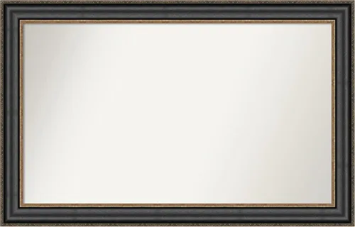 Miniatura 290 de Amanti Art Espejo personalizado, espejo de baño negro puente, espejo de pared o espejo de tocador de baño sobre el fregadero (26 x 26 pulgadas)