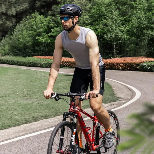 Miniatura 5 de Przewalski Camiseta interior de ciclismo sin mangas para hombre, de secado rápido, chaleco de capa base de bicicleta, transpirable, camisetas