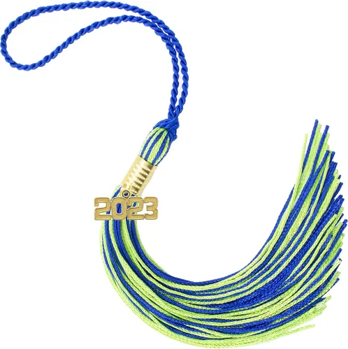 Miniatura 202 de Borla de graduación Aqua 2022, todos los colores escolares disponibles, fabricada en Estados Unidos