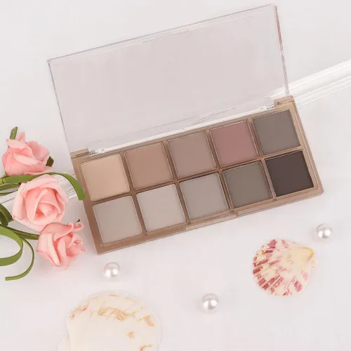 Miniatura 7 de CAKAILA Paleta de sombra de ojos mate de 10 colores, color gris y gris topo, paleta de sombra de ojos neutra, paleta de maquillaje de larga