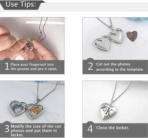 Miniatura 7 de MUERDOU Collar con medallón de mariposa que sostiene fotos, letra inicial del alfabeto en forma de corazón, foto con medallón de memoria, Esmalte