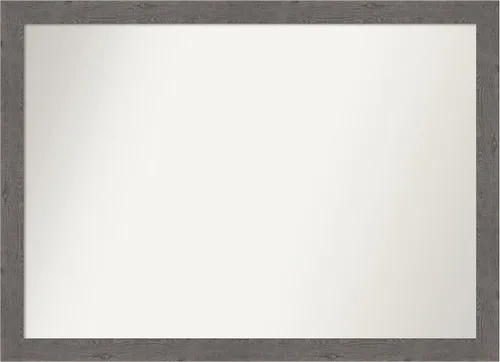 Miniatura 71 de Amanti Art Espejo de baño gris para sobre el fregadero, 31 x 48 pulgadas, espejo de tocador rectangular estrecho de color gris, marco de madera