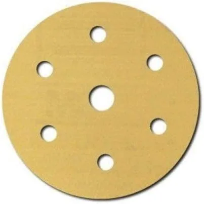 Miniatura 4 de 3M 182 Hookit - 236U Oro 6 pulgadas, P1C, disco de película antipolvo., 3, Dorado
