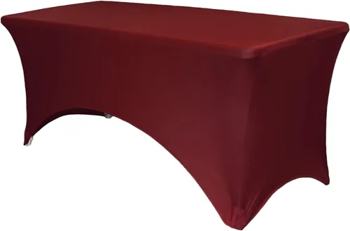 Miniatura 13 de YOUR CHAIR COVERS Mantel rectangular de elastano ajustable de 5 pies, color blanco, para decoración de bodas, eventos, patio, cubierta elástica