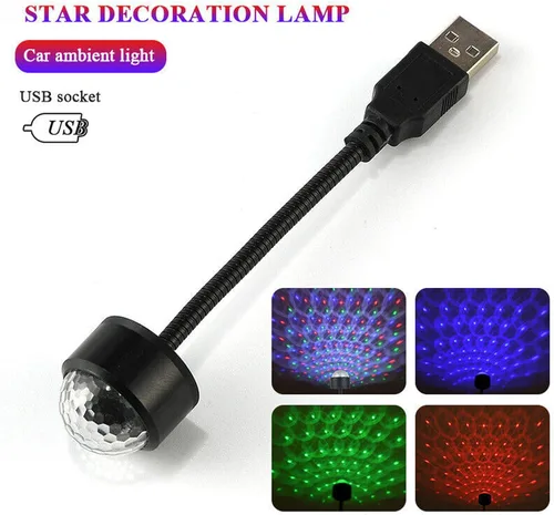 Miniatura 7 de TITA-DONG Mini lámpara de proyección LED de estrella, 9 modos funcionales, proyector USB, luz ajustable romántica de luz de estrella para coche