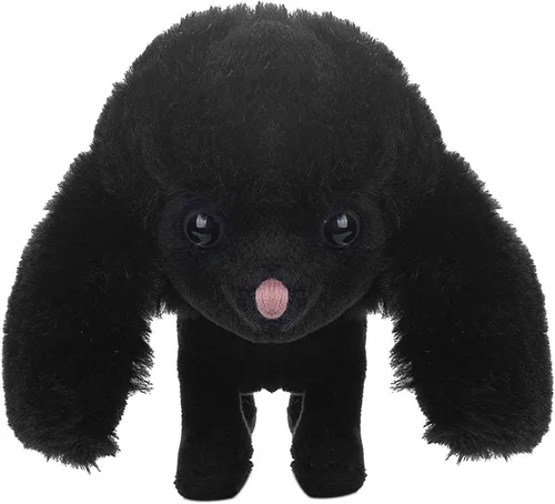 Miniatura 2 de DILLY DUDU Cachorro negro perro de peluche caniche de peluche suave de 4 pulgadas