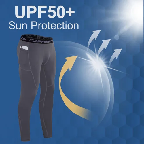 Miniatura 4 de Milin Naco Men's Compression Pants Compression Leggings Sports Compression Pants & Tights Running Tights Ski Base Layer