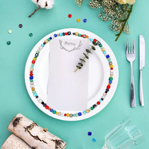 Miniatura 5 de Inbagi 1000 cuentas de vidrio surtidas a granel para hacer joyas, cubo de bicono facetado, espaciador Rondelle para manualidades, pulseras