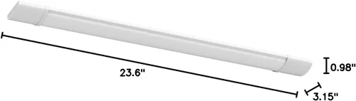 Miniatura 8 de Sararoom lámpara LED para tienda de 2 pies, tubo de 20 W, 2400 lm, 4000 K blanco neutro, luz de techo de 60 cm 23.6 pulgadas para garaje, armario