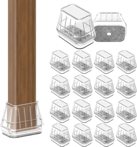 Miniatura 16 de 24 piezas de protectores de piso de silicona extra pequeños para patas de silla para pisos de madera dura, fundas engrosadas de goma para patas