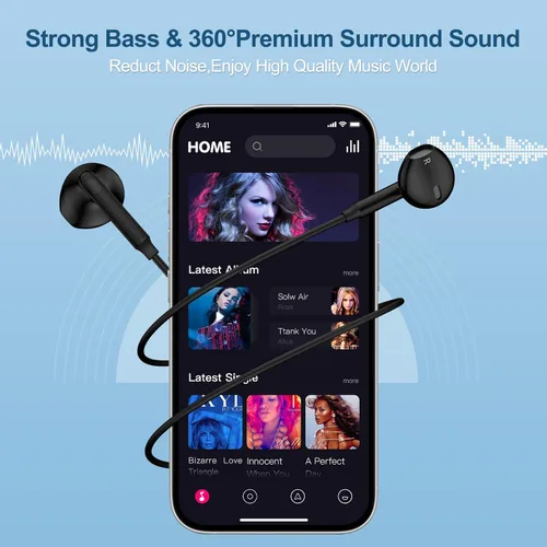 Miniatura 6 de Auriculares tipo C con cable USB C para Samsung Galaxy A17/A16 5G/S25 FE/S25 Ultra/S25 Plus/S24FE/S23FE/A56/A36/S22, iPhone 17/16e/16 Plus/Pro Max