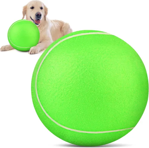 Miniatura 9 de QDAN Pelota de tenis gigante grande para perros: pelota grande de 9.5 pulgadas para perros para jugar al aire libre, pelotas de tenis grandes