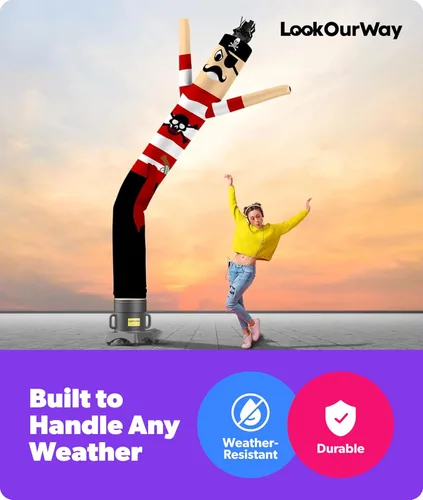 Miniatura 5 de LookOurWay Air Dancers - Accesorio inflable para hombre de tubo – Wacky Waving inflable para promoción de negocios – Ventilador no incluido Pirate