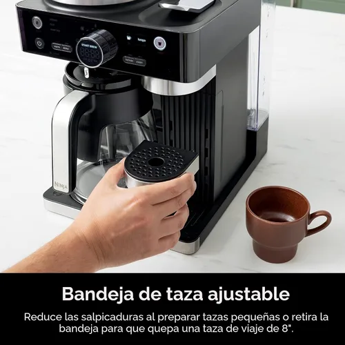 Miniatura 9 de Ninja Cafetera programable de 12 tazas, 2 estilos de preparación, plato caliente ajustable, depósito de agua de 60 onzas, preparación retardada