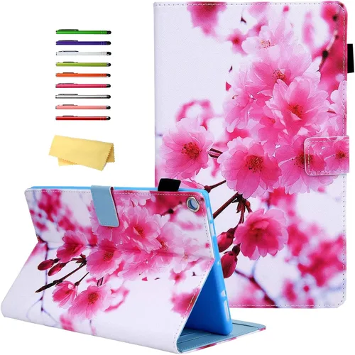 Miniatura 25 de Funda para tablet Fire HD 8 de 8ª/7ª/6ª generación de 8.0 pulgadas con soporte para lápices [encendido y apagado automático] ranuras para tarjetas