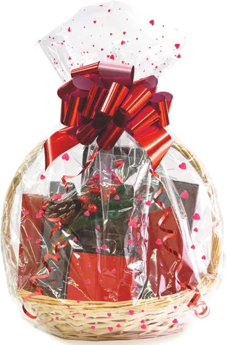 Morepack Bolsas de celofán transparentes para el Día de la Madre, paquete de 10 bolsas de celofán grandes de 22 x 32 pulgadas para cestas de regalo