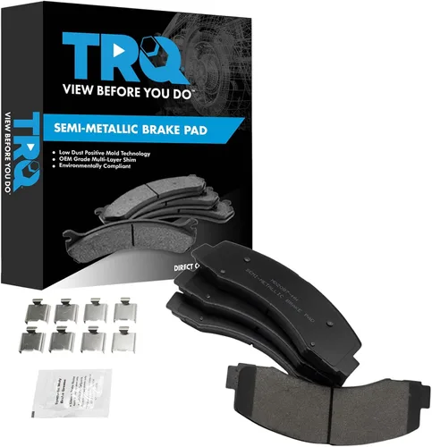 TRQ Pastillas de freno delanteras semi metálicas compatibles con Ford Expedition 2018-2021 F-150 2018-2020 Lincoln Navigator 2018-2022