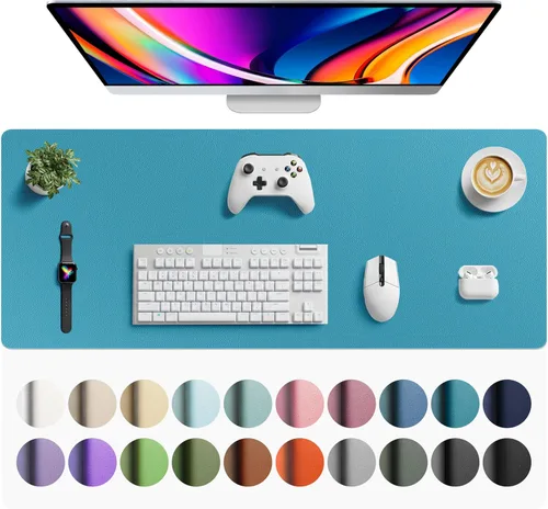Miniatura 208 de Aothia - Protector de escritorio de cuero sintético, base para mouse, superficie antideslizante e impermeable para escribir y para laptop