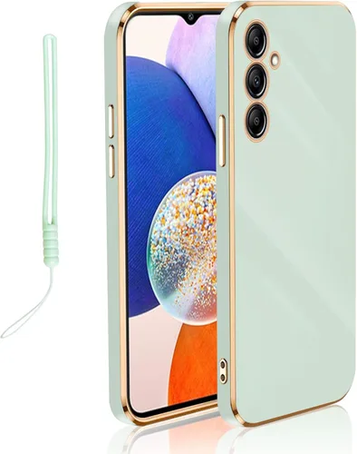 Miniatura 10 de Funda para Samsung A14 0.18 oz, Galaxy A14 0.18 oz Case para mujer con purpurina de cristal suave TPU transparente de lujo Bling linda funda