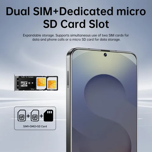 Miniatura 5 de Teléfono celular desbloqueado S25 Ultra Smartphone 12GB+512GB Teléfono Android 48MP+108MP Cámara 7 pulgadas Pantalla HD Teléfono móvil 5G Dual SIM