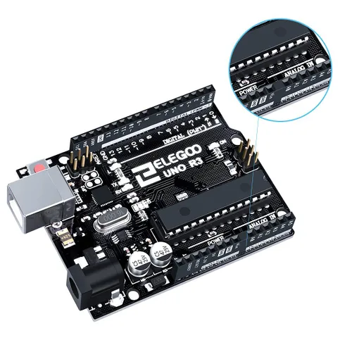 Miniatura 4 de ELEGOO Placa UNO R3 ATmega328P con cable USB (compatible con Arduino) para Arduino Compatible con proyectos IDE de Arduino, cumple con RoHS