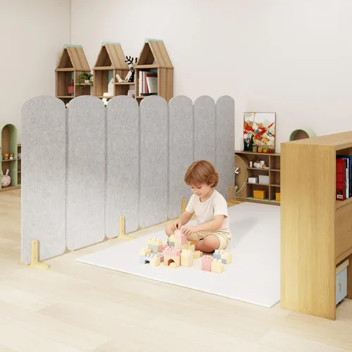 Miniatura 3 de Divisor de habitación plegable para niños, partición independiente para aula, pantalla de juegos para niños, separador de sala de juegos para niños