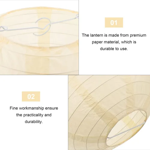 Miniatura 8 de 2 lámparas de linterna japonesa: linternas beige para interiores y exteriores, hogar, patio, ramen, restaurante, decoración de faroles de papel