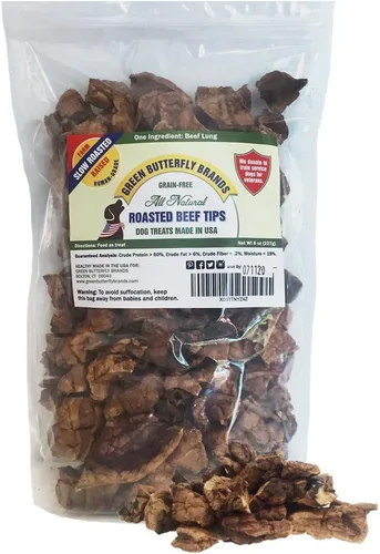 Golosinas de carne de res para perros, fabricadas solo en Estados Unidos, puntas de carne de res carnosa y naturales, carne de res americana asada