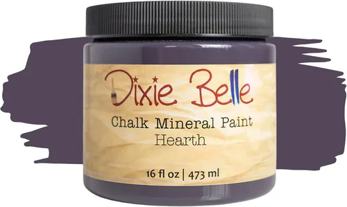 Miniatura 239 de Dixie Belle Paint Company - Pintura con acabado de tiza para muebles, color negro (Caviar), 1 galón, 128 fl oz, pintura mineral color rosa intenso