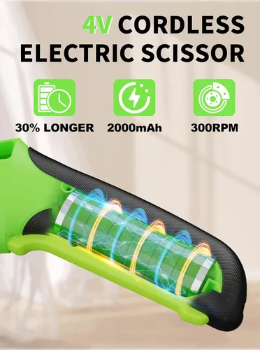 Miniatura 3 de Cortador de cartón inalámbrico de 4 V, 2000 mAh, cortador de caja eléctrico para cartón con 2 cuchillas de titanio, LED y bloqueo de seguridad