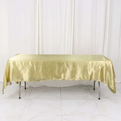 Miniatura 84 de Efavormart - Mantel rectangular de satén, 90 x 132 pulgadas, suave, oblongo, lavable, mantel decorativo de tela sedosa para bodas, fiestas, Plata