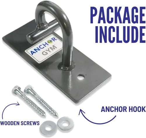 Miniatura 7 de Anchor Gym Anclaje de montaje en pared para entrenamiento – Estación de ejercicio de anclaje de entrenamiento para correas de peso corporal, bandas