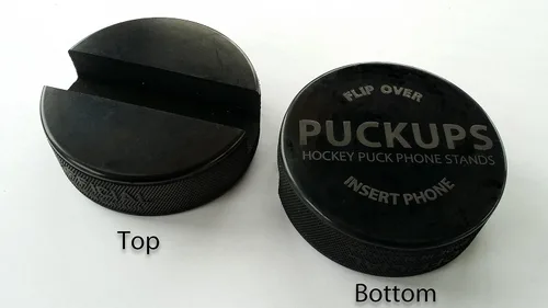 Miniatura 3 de El soporte original indestructible para teléfono celular de hockey - Hecho de un disco de hockey genuino - Compatible con todos los teléfonos